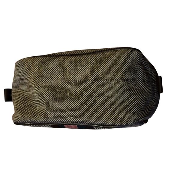 Vintage Tweed Stripe Toiletries Travel Bag Dopp Kit Carry On Gym Compact Luggage - Picture 4 of 6